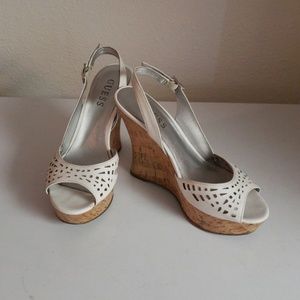 Guess White Wedges